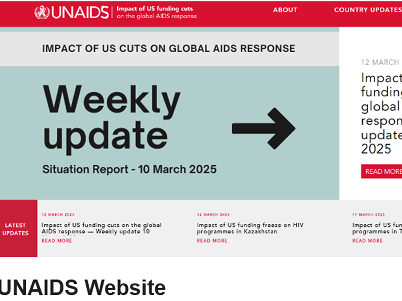 Update on the impact of US cuts on the global AIDS response